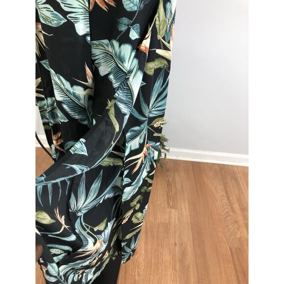 Haute Monde Summer Jumpsuit SM Sleeveless Blue Split Flare Leg Y2K Cottagecore - Picture 4 of 13